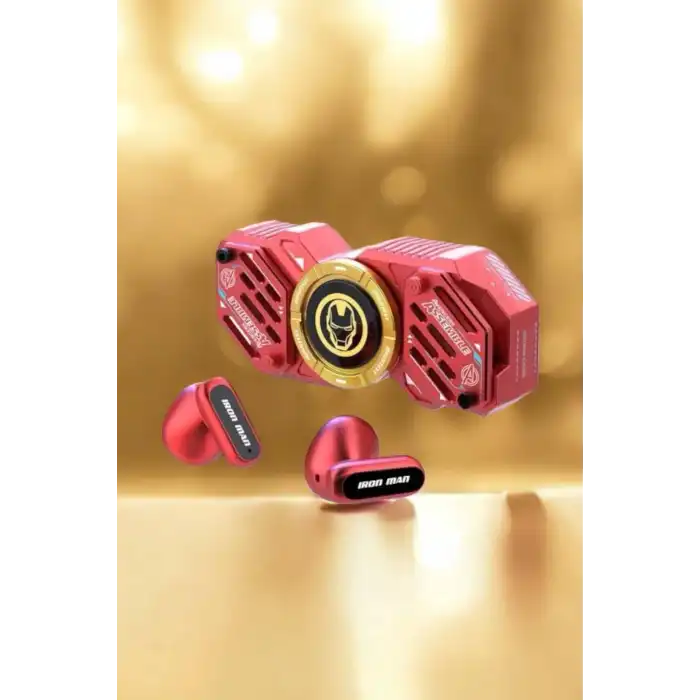 Kırmızı Kablosuz Bluetooth Kulaklık Stres Çarklı Oyuncu Kulaklığı