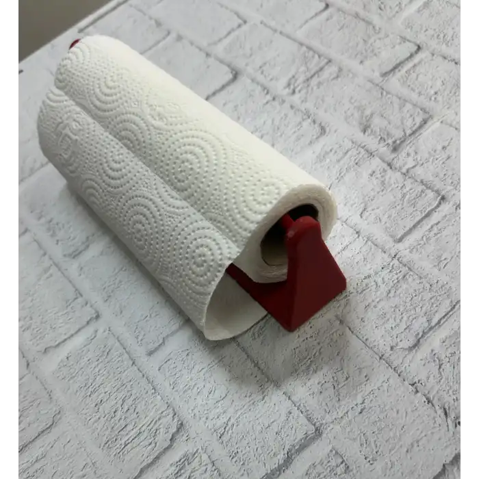 Kırmızı Peçete Askısı Mutfak Duvar Tipi Peçetelik Organizer