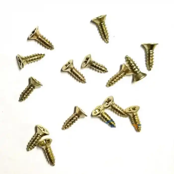 Eco Lounge Klips, Menteşe, Ayak, Ağaç, Sunta Vidası 2,2x7,5mm - Sarı 100 Adet