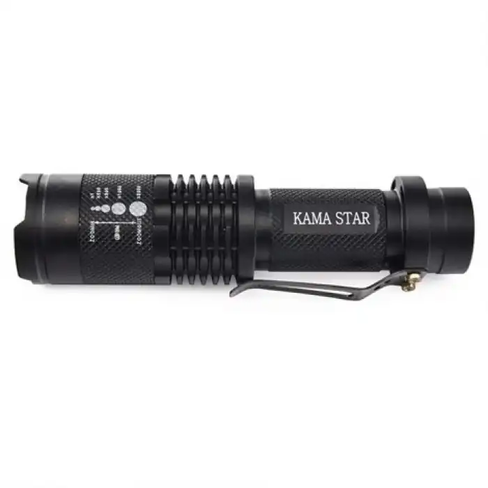 Km 87 Polis Tipi Zoomlu Şarjlı Metal Dağ Kamp Cep Feneri