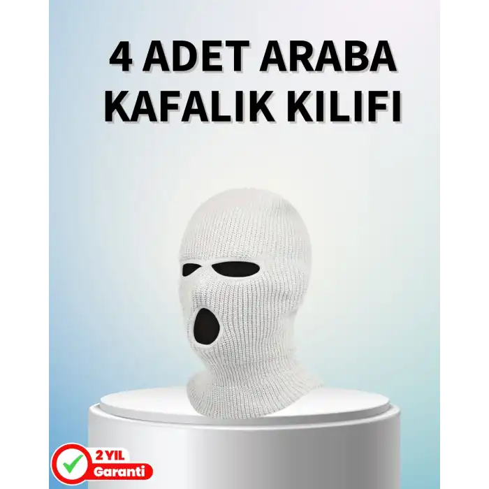 Komik Tasarımlı 4’lü Araç Kafalık Kılıfı Polyester Kumaş