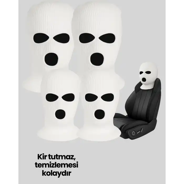 Komik Tasarımlı 4’lü Araç Kafalık Kılıfı Polyester Kumaş