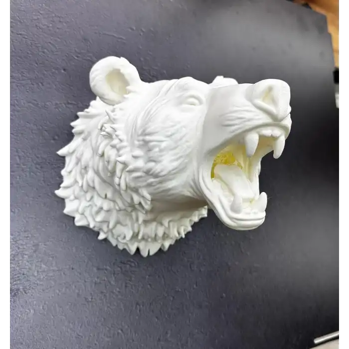 Krem Ayı Figürü Duvar Süsü Asılabilir Hediyelik Dekoratif 25x19 Cm