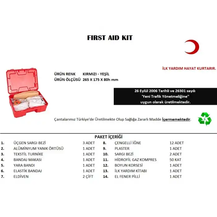 Küçük İlk Yardım Seti First Aid Kit Bx40