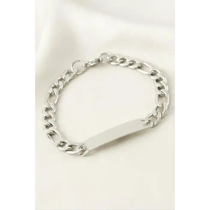 Künye Çelik Bileklik (İsim Yazılabilir) 3,5 cm