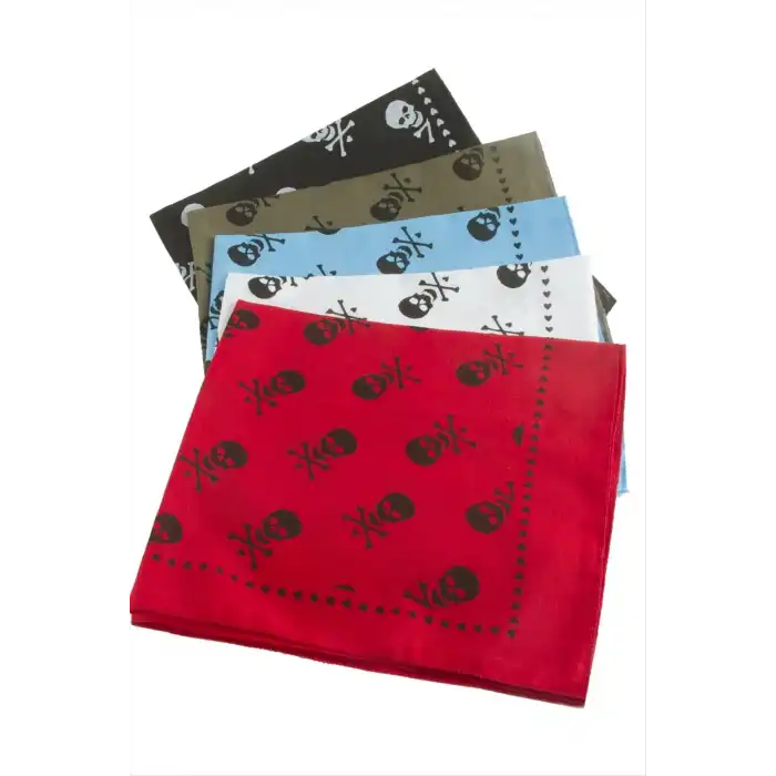 Kuru Kafa Desenli Keten Bandana 50*50