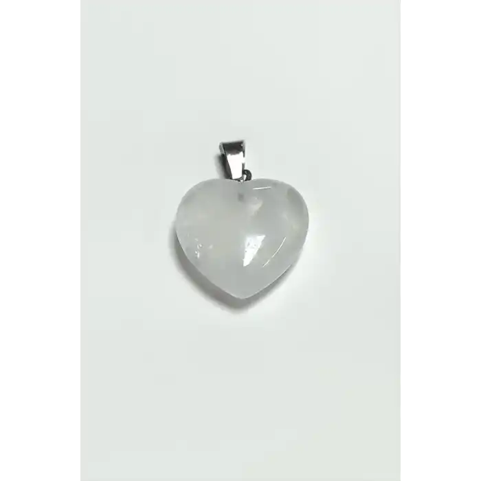 Kuvars Kalpli Doğaltaş Kolye Ucu Küçük 1,5 cm