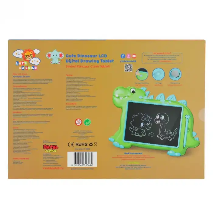 LC-31068 SEVİMLİ DİNAZOR  ÇİZİM TABLETİ 10 İNÇ