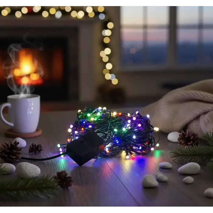 LED Damla Uçlu RGB Dekoratif Işık 10 Metre 100