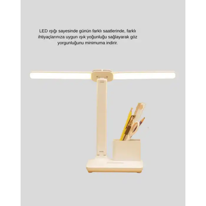 LED Işıklı Masa Lambası – Göz Yormayan, Kısılabilir ve Esnek Başlıklı
