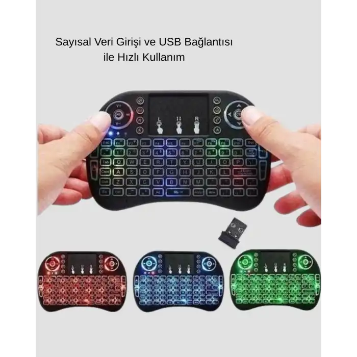 LED Işıklı Q Klavye – Touchpad, Numerik Tuş Takımı ve Multimedya Kısayolları
