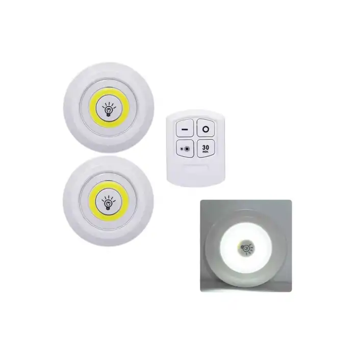 Led Lamba 3lü Uzaktan Kumandalı Yapışkanlı