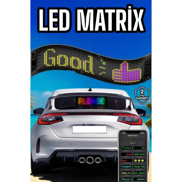 Led Matrix Panel Dijital Ekran Kumandalı Pixsel Görünümlü