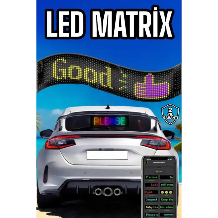 Led Matrix Panel Dijital Ekran Kumandalı Pixsel Görünümlü