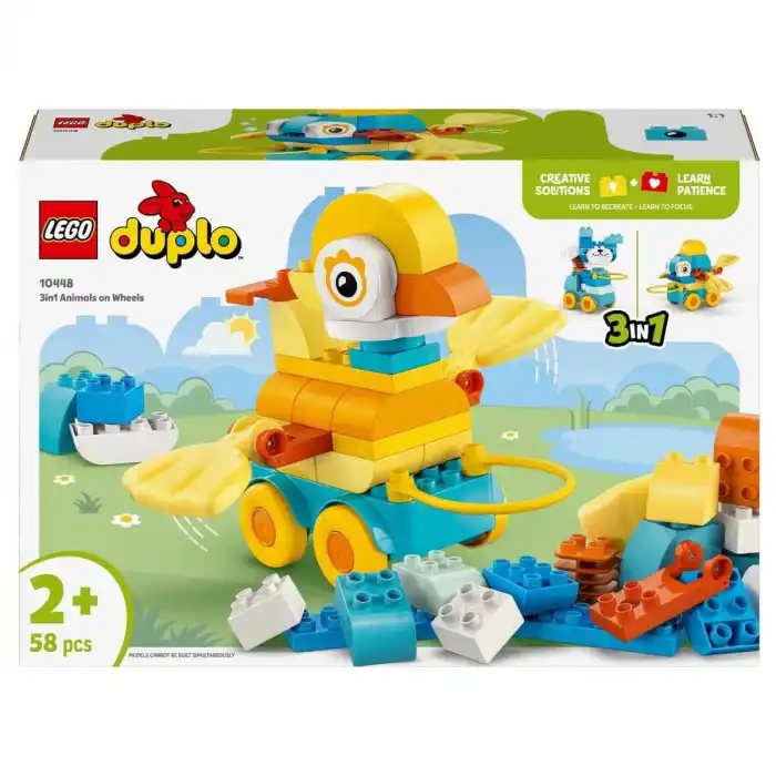 LEGO DUPLO Kasabası 3’ü 1 Arada Tekerlekli Hayvanlar 10448