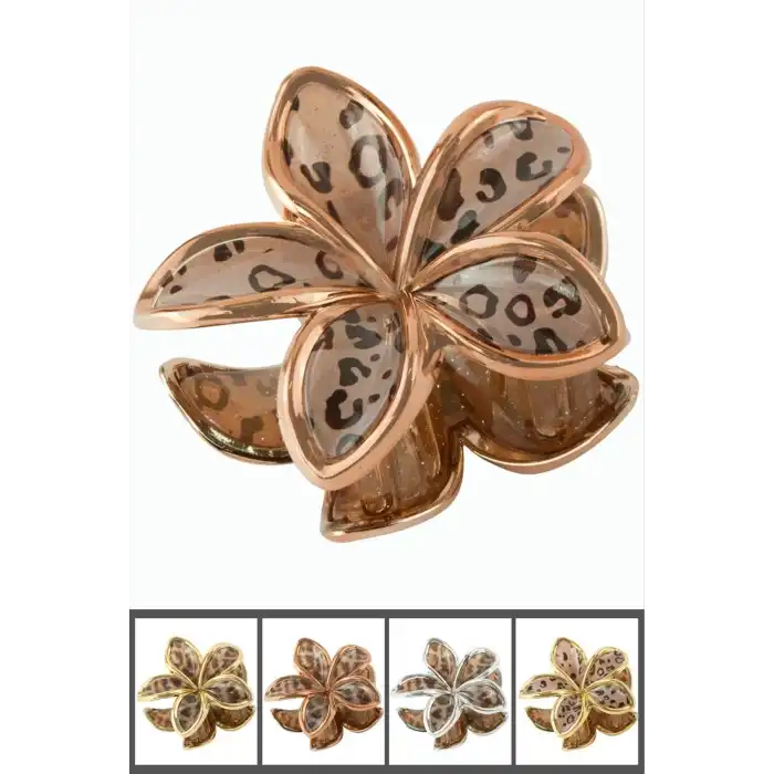 Leopar Desenli Lotus Mandal Toka 8 cm