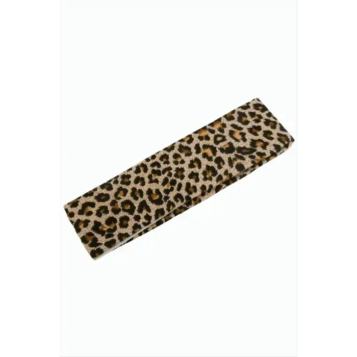 Leopar Desenli Saç Bandı 6 cm