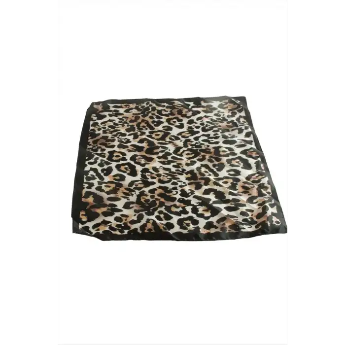 Leopar Desenli Zr Saten Fular 50*50 cm