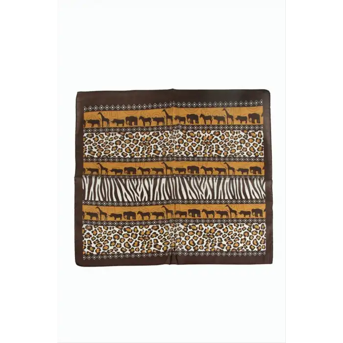 Leopar Desenli Zr Şifon Fular 50*50 cm