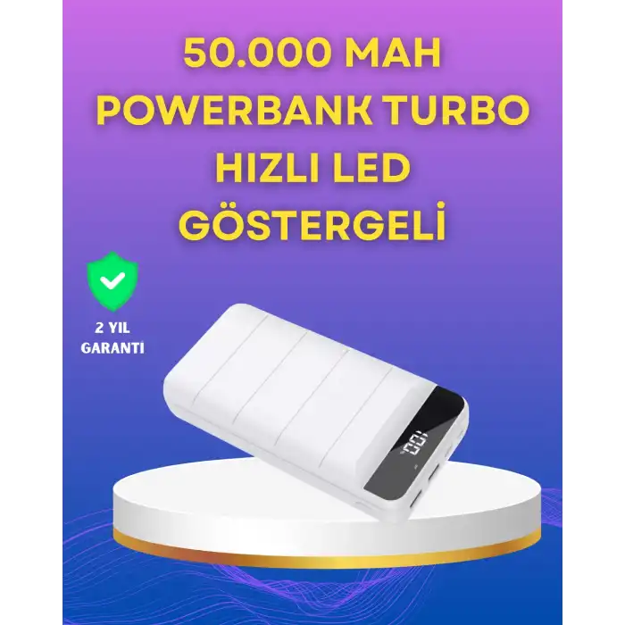 Lightning ve Type-C Girişli 50000mAh Powerbank