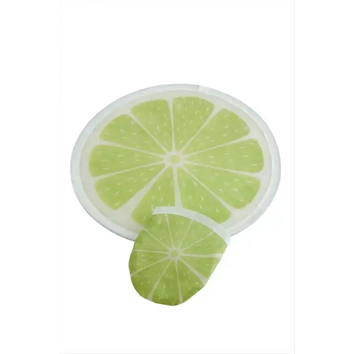 Limon Desenli Kore Yelpaze