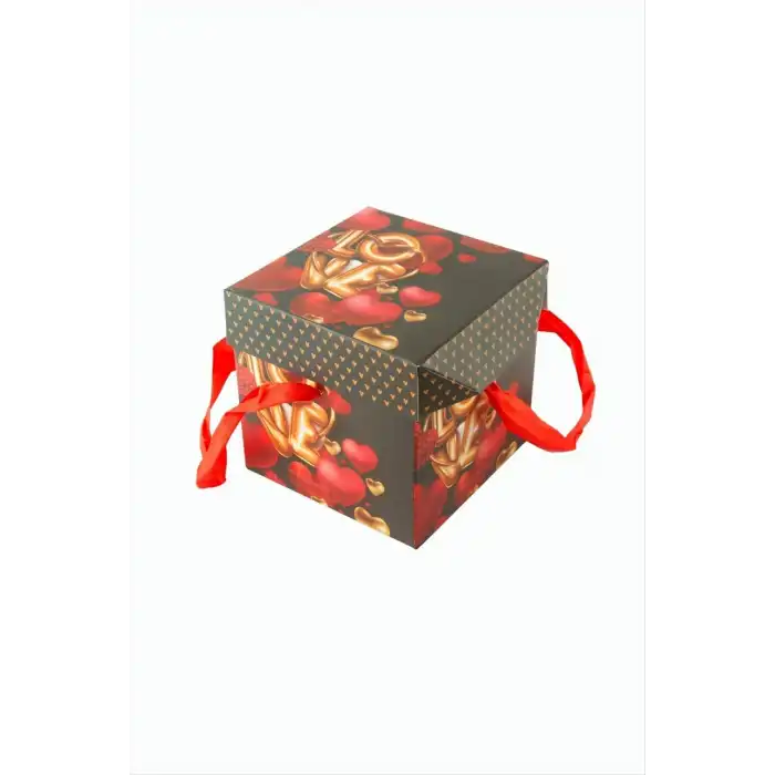 Love Yazılı Kare Hediyelik Kutu 10 cm