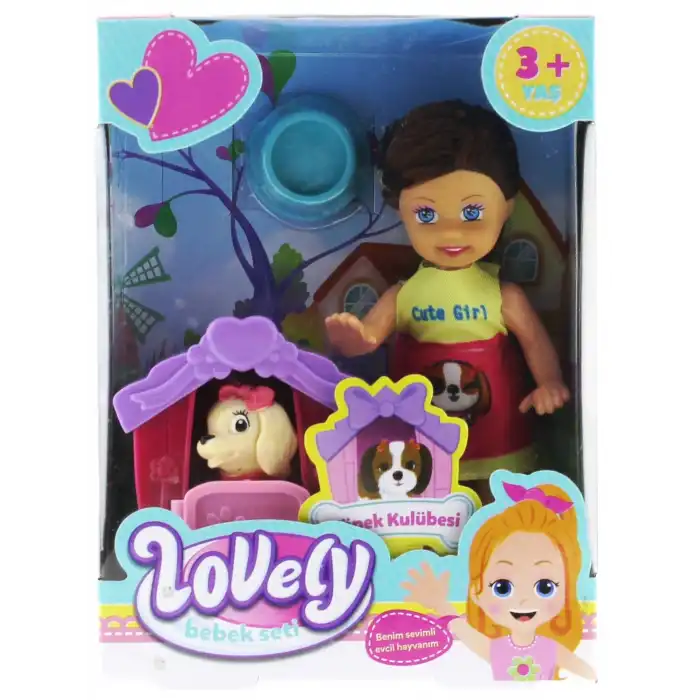 Lovely Mini Bebek Evcil Hayvan ve Kulübesi Oyun Seti