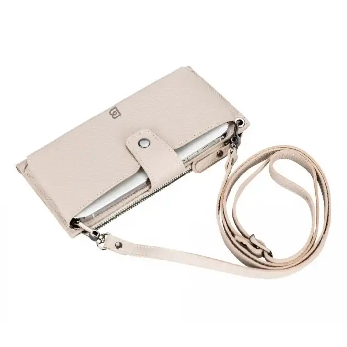 Lozan Strap 6.5 inch Uyumlu Deri Kartlıklı Kılıf ERC3 Bej