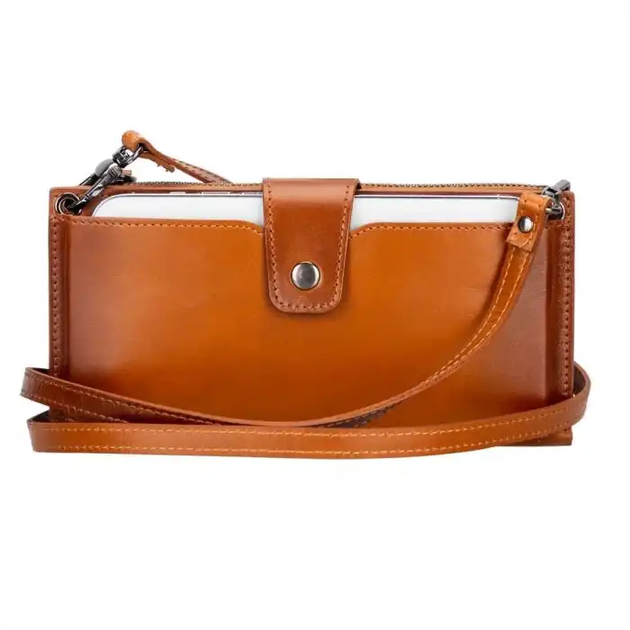 Lozan Strap 6.5 inch Uyumlu Deri Kartlıklı Kılıf RST2EF Taba