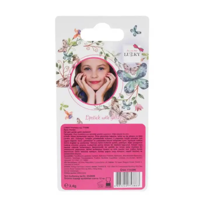 Lukky Simli Ruj Pembe Çilek Aromalı