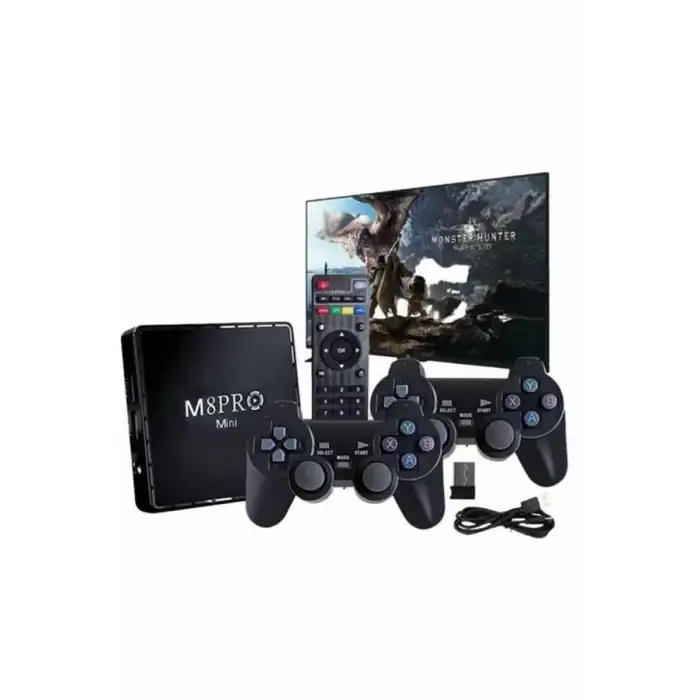 M8 PRO MINI 4 8 10 K HD HDR Android Tv 5G Retro 10000 Oyunlu