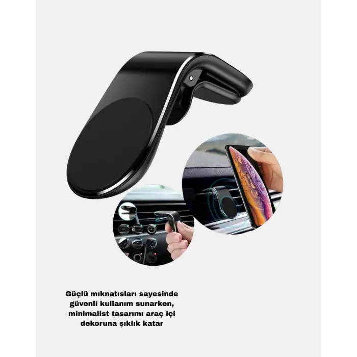 Manyetik Araç Telefon Tutucu ve Hızlı Şarj Adaptörü 2’li Set