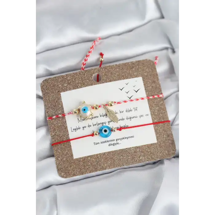 Marteniçka Bileklik 2li Caretta Caretta ve Nazarlı Model