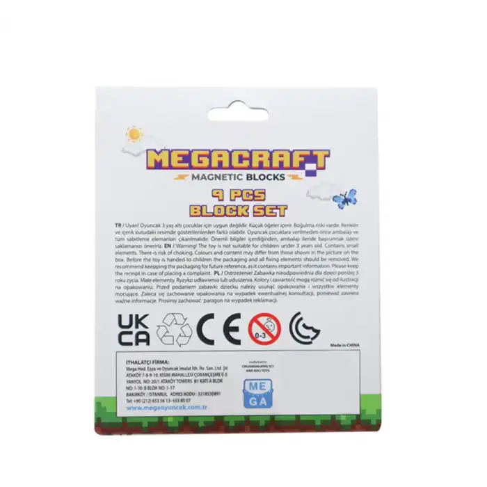 Megacraft 9 Parça Altın Kömür Blok