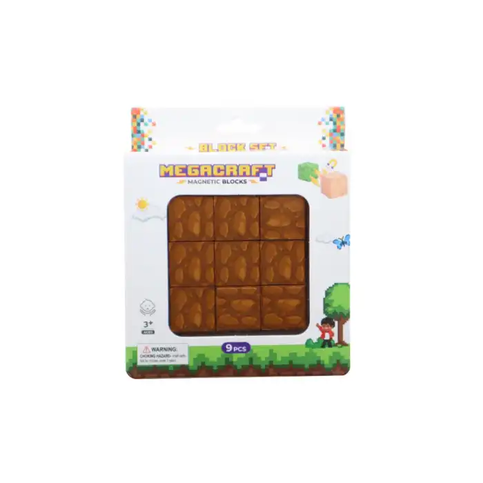 Megacraft 9 Parça Kahverengi Taş Blok
