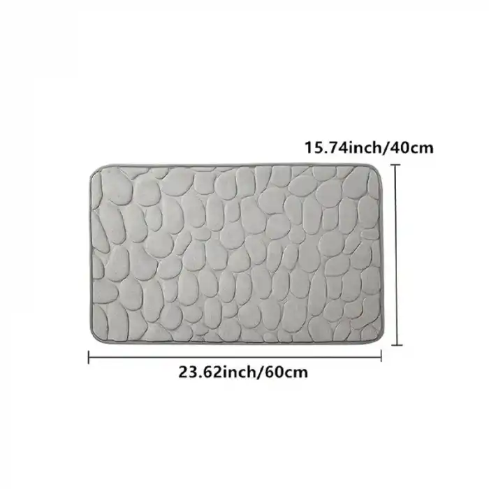 Banyo Paspası Hafızalı Köpük Tabanlı Su Emici Kaydırmaz Zemin Matı Pembe BX-316950