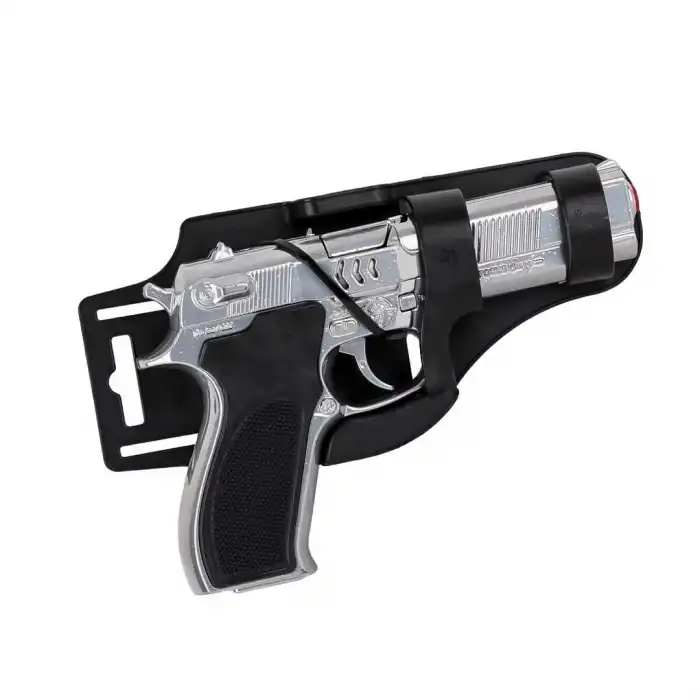 Metal Oyuncak Tabanca Krom Seri 23