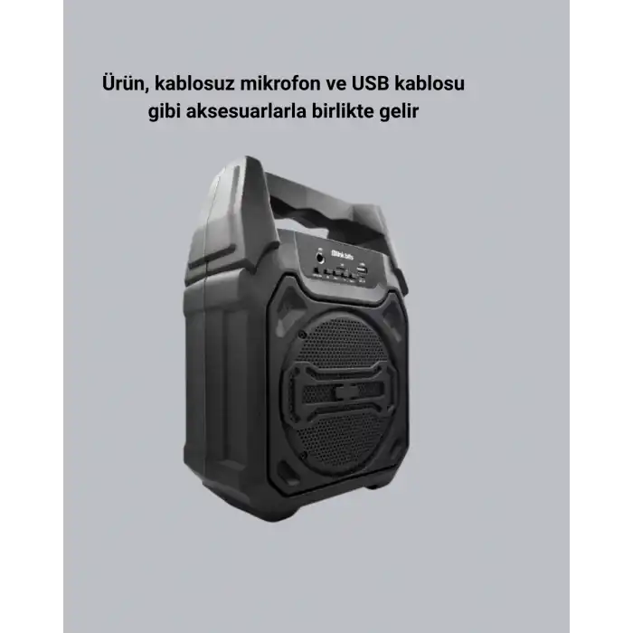 Mikrofonlu Bluetooth Ses Sistemli USB, Micro SD, FM ve Uzun Pil Ömrü