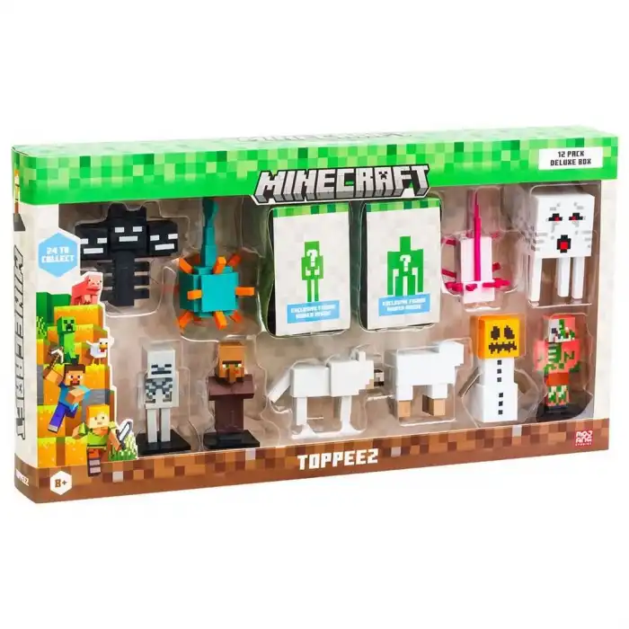 Minecraft 3D Figür Toppeez 12li Delüks Set