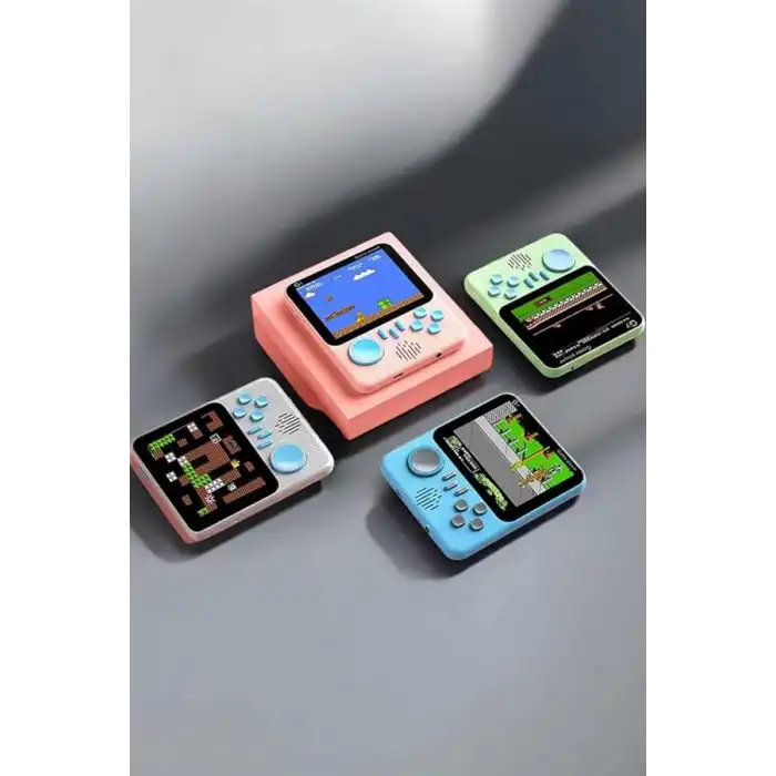 Mini Atari El Atarisi 3.5 inç Ekran Çift Konsol 666 Adet Retro Oyun Gameboy El Atarisi