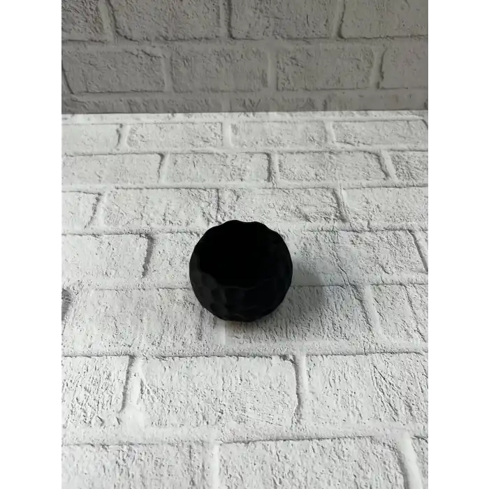 Mini Siyah Dekoratif Saksı 5 Cm Modern Masaüstü Bitki Saksısı