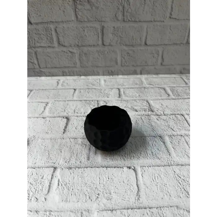 Mini Siyah Dekoratif Saksı 5 cm Modern Masaüstü Bitki Saksısı