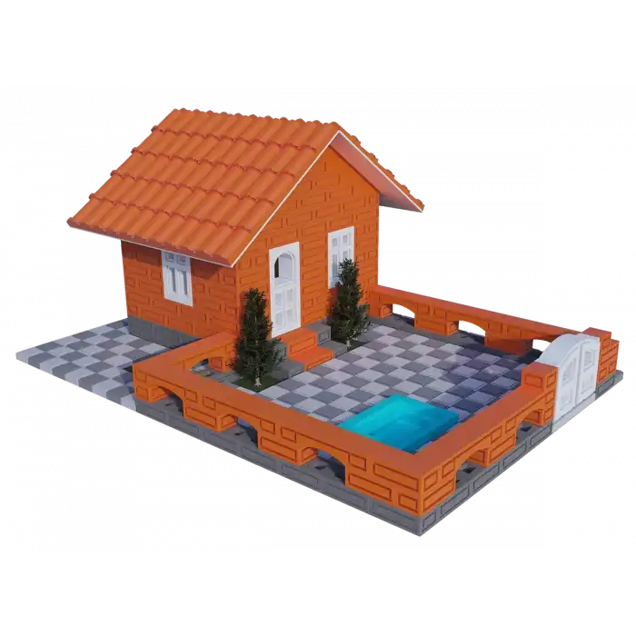 Minyatür Tuğla Yazlık Evi - 04004EN