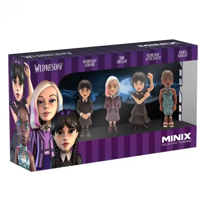MNXH8000 Minix Wednesday 4lü Figür - Koleksiyon Figürü