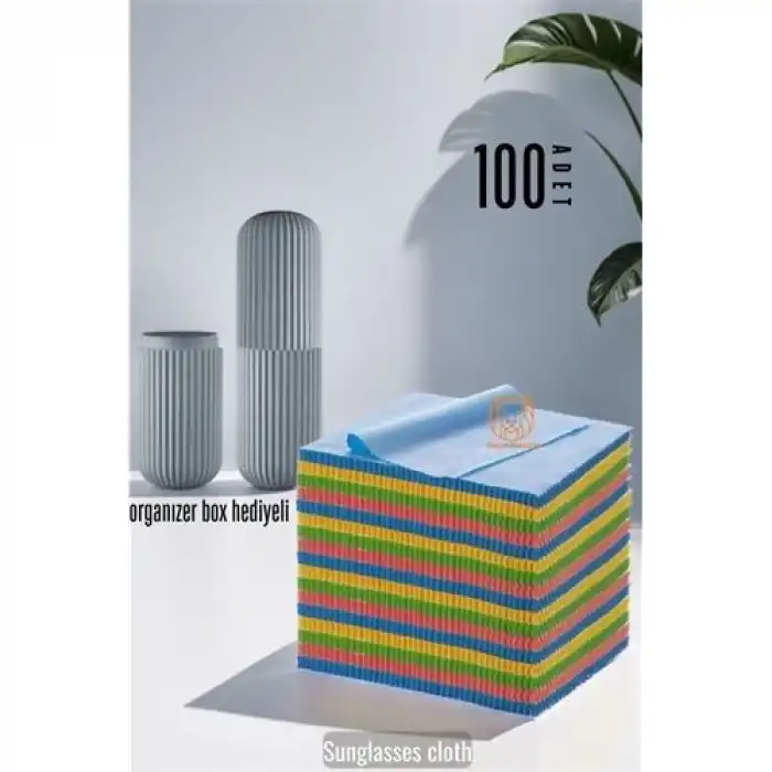 BX 100 AD Promosyonluk Gözlük Silme Bezi Organizer Box Hediyeli
