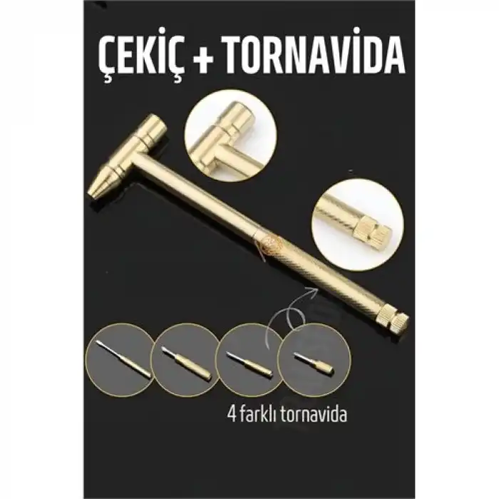 Çekiç ve 4 Farklı Tornavida Multi Set