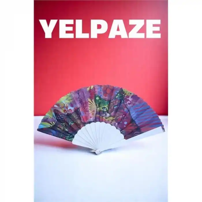 Desenli Yelpaze – Renkli ve Şık Figürlü Tasarım