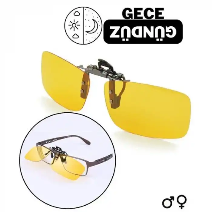 BX Gece Gündüz Sürüş Gözlük İlavesi Clip-On Polarize