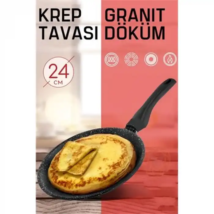BX Krep Tavası Granit Döküm Profesyonel