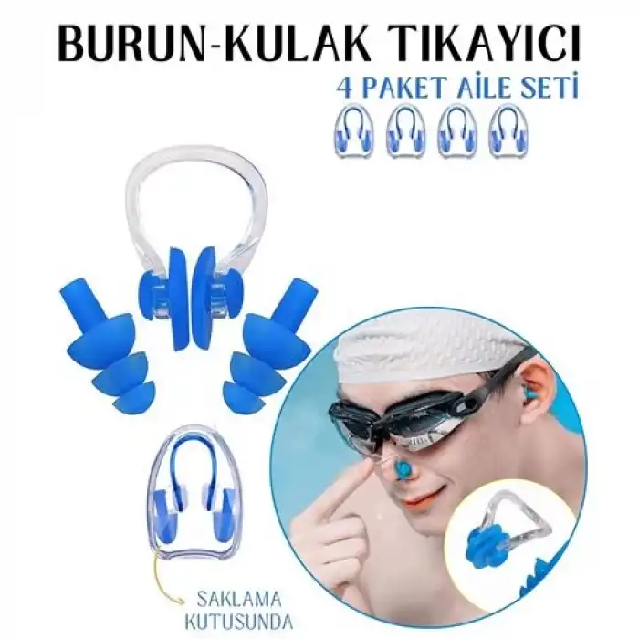 BX Kulak ve Burun Tıkayıcı Havuz 4 lü Aile Seti